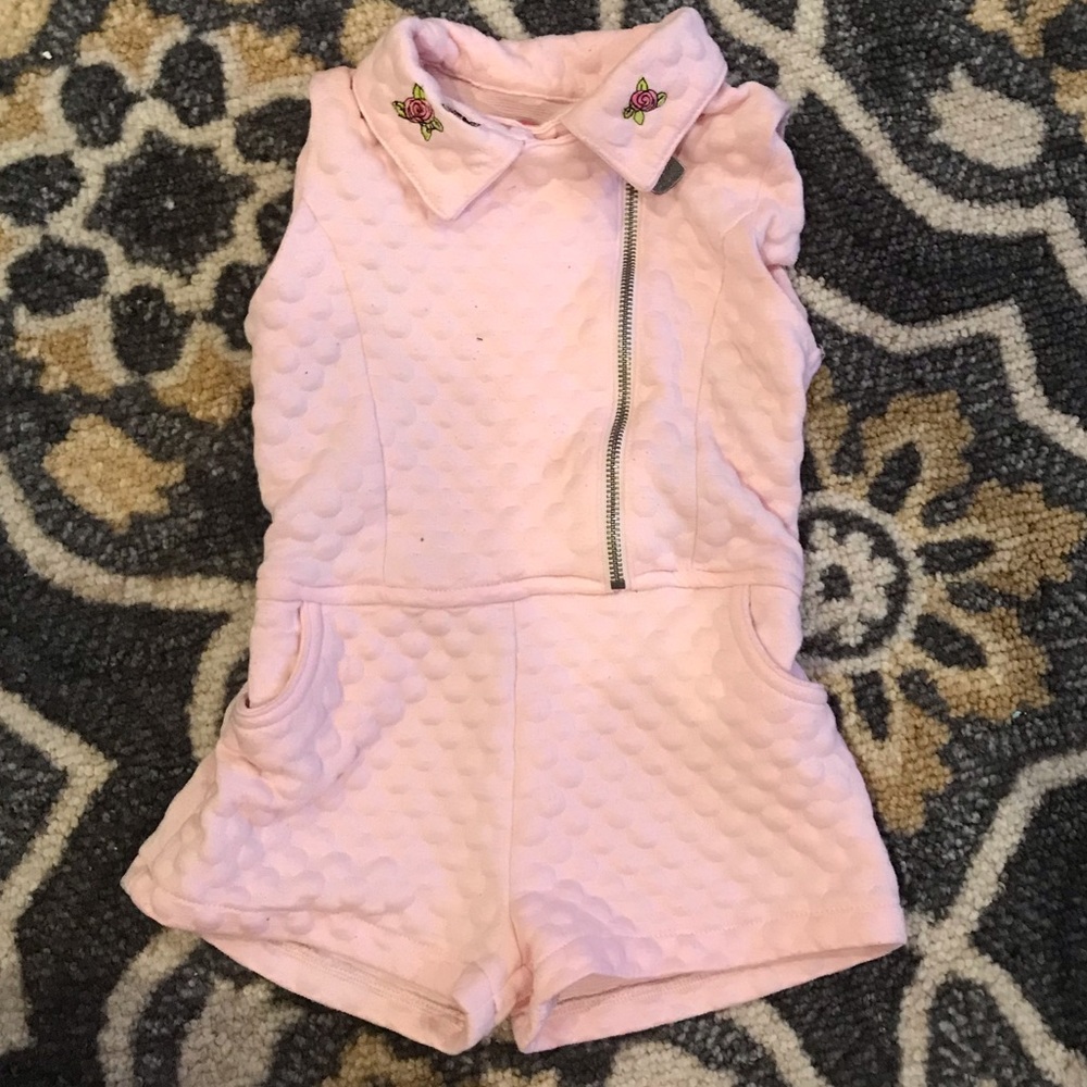 Betsey Johnson Toddler Pink Quilted Romper 4T